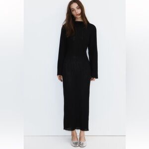 H&M Hole-patterned Maxi Dress